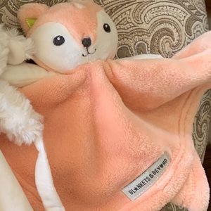 Orange fox security blanket